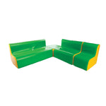 LOW SEATING, Children's Corner Furniture Set, Green/ Yellow