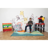 PATTERNED FABRIC BEAN SEATING, Child Bean Bag, Books