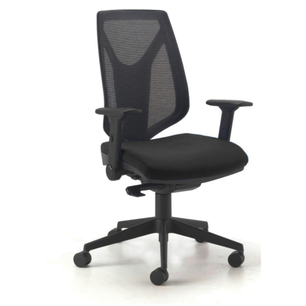 With Height Adjustable, Foldaway Arms, MESH HIGH BACK OFFICE CHAIR DELUXE, Ocean