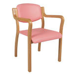 STACKING CHAIR WITH ARMS, Fabric, Sargasso