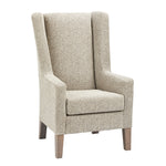 HIGH BACK WING CHAIR, Fabric, Stone