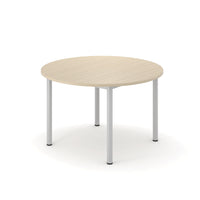 ROUND TUBE LEG CONFERENCE TABLES, Circular, 1000mm diameter, Oak