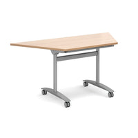 TILT TOP CONFERENCE TABLES, 30 Trapezoidal, 1600mm width, Beech