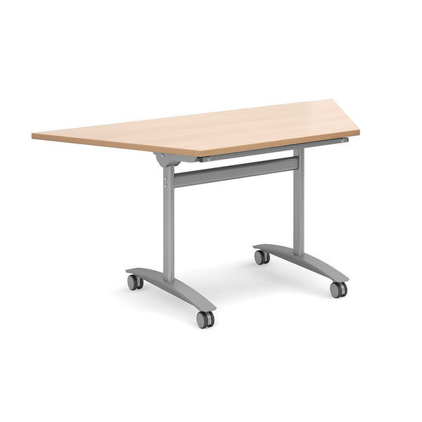 TILT TOP CONFERENCE TABLES, 30 Trapezoidal, 1600mm width, Light Grey