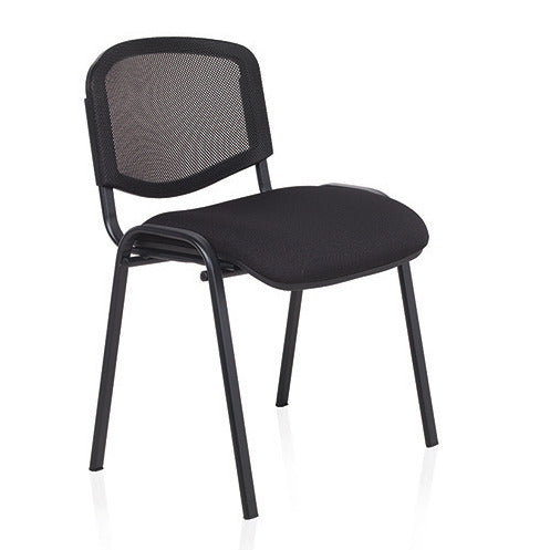 MESH BACKED MEETING CHAIR, Without Arms, Taboo