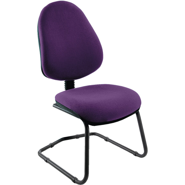 HIGH BACK CANTILEVER VISITOR CHAIR, No Arms - 470mm width, Madura