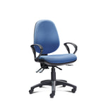 DELUXE OPERATOR CHAIRS, HIGH BACK, Fixed Arms - 610mm width, Havana