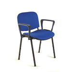 STACKING CHAIR, With Arms - 520mm width, Blizzard