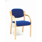 WOOD FRAME CONFERENCE CHAIR, With Arms, Blizzard
