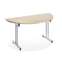 FOLDING TABLES, SEMI CIRCULAR, 1600 x 800mm depth, Oak