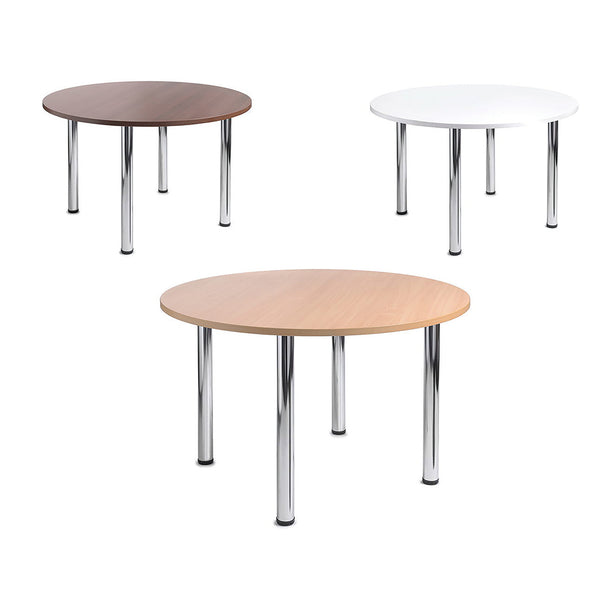 1000mm diameter, Thick Round Tube Legs, MEETING BOOTHS, White