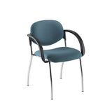 OVAL BACK STACKING CHAIR, With Arms, Ocean