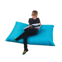 Child Giant Floor Cushion, QUILTED OUTDOOR SEATING, Aqua, Each
