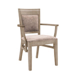 VISITOR CHAIR WITH ARMS, Fabric, Stone