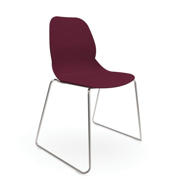 Chrome Sled Frame, CHAIRS, MULTI PURPOSE CHAIRS AND STOOLS, Plum