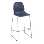 MULTI PURPOSE CHAIRS AND STOOLS, STOOLS, Chrome Sled Frame, Plum