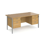 2 Personal And 2 Filing Drawers, Standard - 800mm depth , BENCH DESKS, Beech