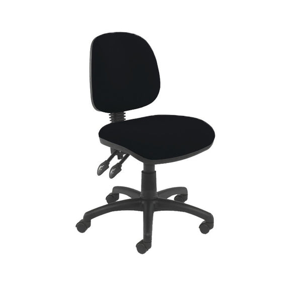 Without Arms - 480mm width, MEDIUM  BACK OPERATOR CHAIR, Havana