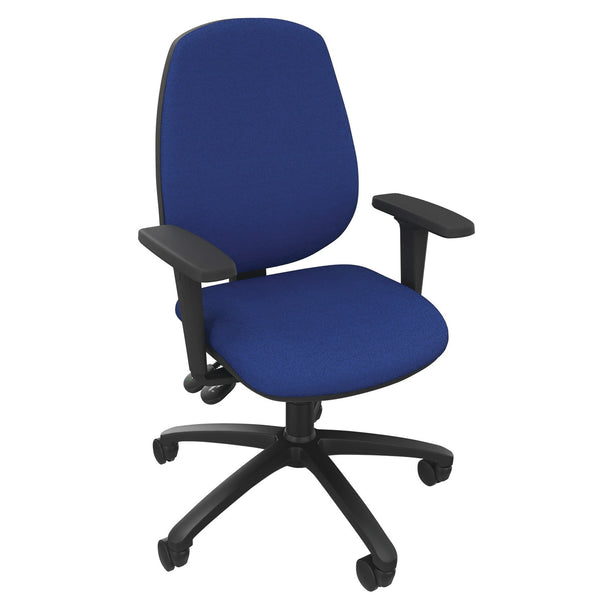 With Height Adjustable Arms - 610mm width, HIGH BACK OPERATOR CHAIR, Ocean