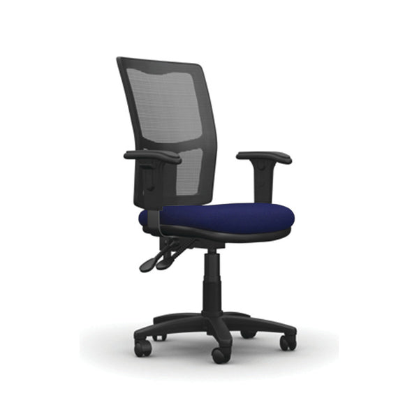 With Height Adjustable Arms - 610mm width, MESH BACK OPERATOR CHAIR, Ocean
