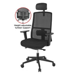 HIGH BACK MESH CHAIR WITH OPTIONAL HEADREST, Without Headrest, Blizzard