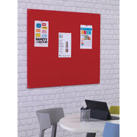 FELT NOTICEBOARDS, Unframed, 2400 x 1200mm, Red