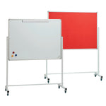 MOBILE COMBINATION BOARD, 900 x 1200mm height, Red