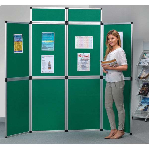 HEAVY DUTY FOLD-UP DISPLAY SYSTEM, 8 Panel Screens, Green