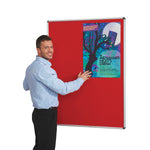 SHIELD NOTICEBOARD, Aluminium Frame, 1200 x 900mm, Green