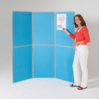 BUSYFOLD; FOLDING DISPLAY KITS, Light, 6 Panel Unit, With Grey Trim, Cyan