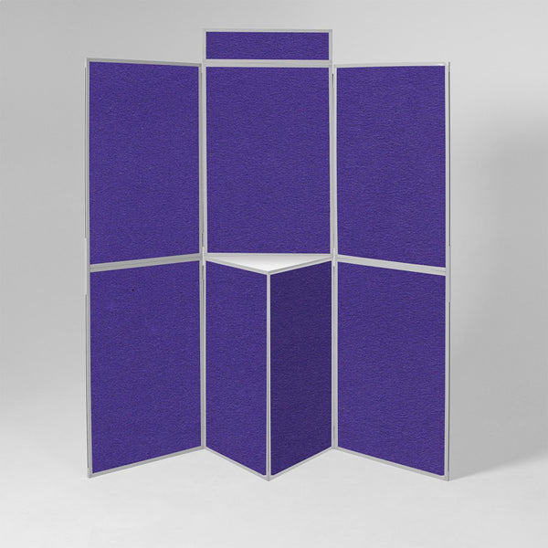 BUSYFOLD; FOLDING DISPLAY KITS, Light, 7 Panel Unit, With Grey Trim, Purple