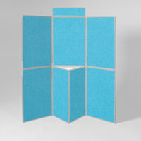 BUSYFOLD; FOLDING DISPLAY KITS, Light, 7 Panel Unit, With Grey Trim, Cyan