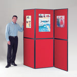 BUSYFOLD; FOLDING DISPLAY KITS, Light XL, 6 Panel Unit, With Black Trim, Red