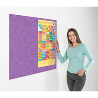 RESIST-A-FLAME ACOUSTIC ECO-COLOUR NOTICEBOARDS, Unframed, 1200 x 1200mm, Grey