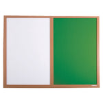 ECO FRAMED PIN-UP PEN BOARDS, Beech Effect Frame, 900 x 600mm height, Green