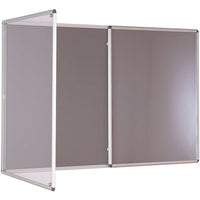 900 x 900mm, Single Door, TAMPERPROOF FELT NOTICEBOARDS WITH FELT CLOTH, Grey