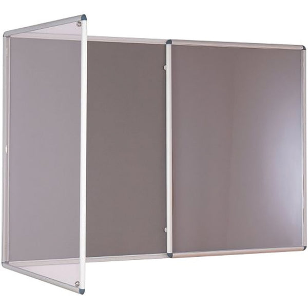 900 x 900mm, Single Door, TAMPERPROOF FELT NOTICEBOARDS WITH FELT CLOTH, Green