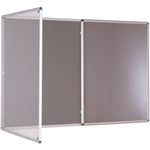 900 x 900mm, Single Door, TAMPERPROOF FELT NOTICEBOARDS WITH FELT CLOTH, Burgundy