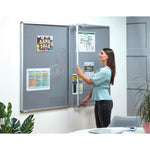 SMARTSHIELD NOTICEBOARDS, Tamperproof, Single Door, 600 x 900mm height, Aluminium Frame, Blue