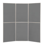 LIGHTWEIGHT FOLD-UP DISPLAY SCREEN, Floor Standing, 6 Panel Screens, Grey
