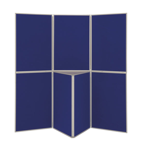 LIGHTWEIGHT FOLD-UP DISPLAY SCREEN, Floor Standing, 7 Panel Screens, Blue