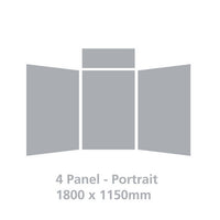 LIGHTWEIGHT FOLD-UP DISPLAY SCREEN, Desktop, 3 Panel Portrait, Blue