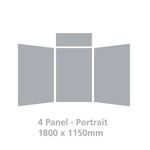 LIGHTWEIGHT FOLD-UP DISPLAY SCREEN, Desktop, 3 Panel Portrait, Green