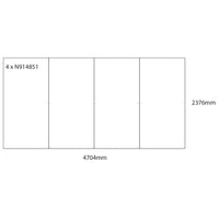 WHITEBOARDS, Whiteboard Wall Panel Kits, 2376 x 1176mm, Pack of, 4