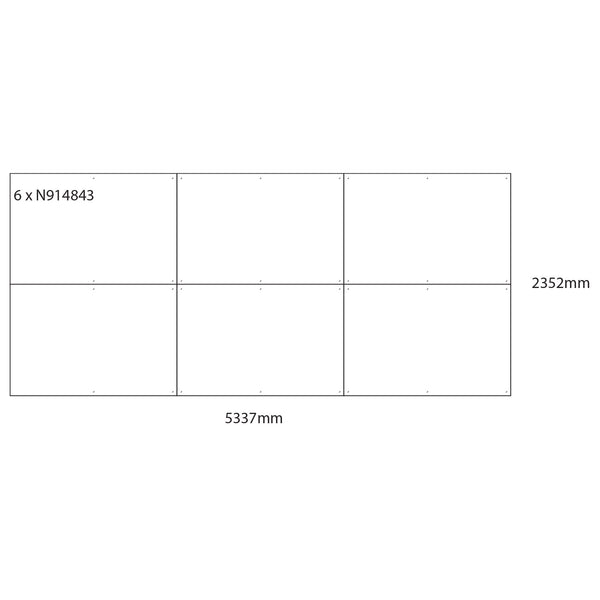 WHITEBOARDS, Whiteboard Wall Panel Kits, 1779 x 1176mm, Pack of, 6