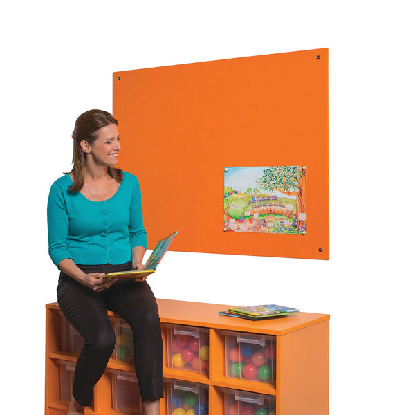 COLOURPLUS FELT NOTICEBOARDS, Unframed, 1200 x 1200mm, Orange