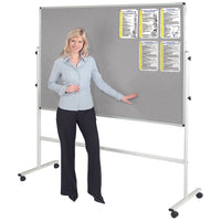 FADE RESISTANT MOBILE NOTICEBOARD, 1200 x 900mm, Blue