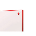 1500 x 1200mm, COLOUR EDGED WHITEBOARDS, Red