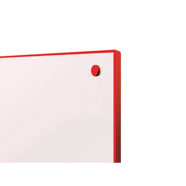 1800 x 1200mm, COLOUR EDGED WHITEBOARDS, Red