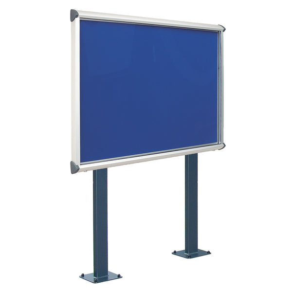 SHIELD; EXTERIOR SHOWCASE, Post Mounted, Surface Post - Aluminium Frame, 1397 x 1050mm height 18 x A4, Grey